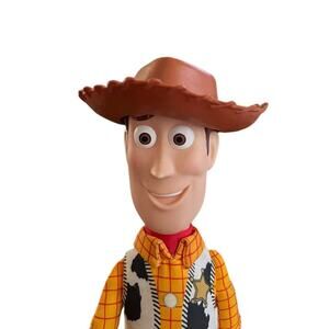Disney Pixar Toy Story 4 TALKING WOODY Doll w Hat Pull String Toy 15” WORKING